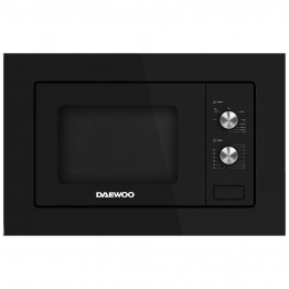 Cuptor cu microunde incorporabil Daewoo KOC-20B-1, putere 800 W, capacitate 20 l, 8 programe predefinite, timer, avertizare sonora, negru